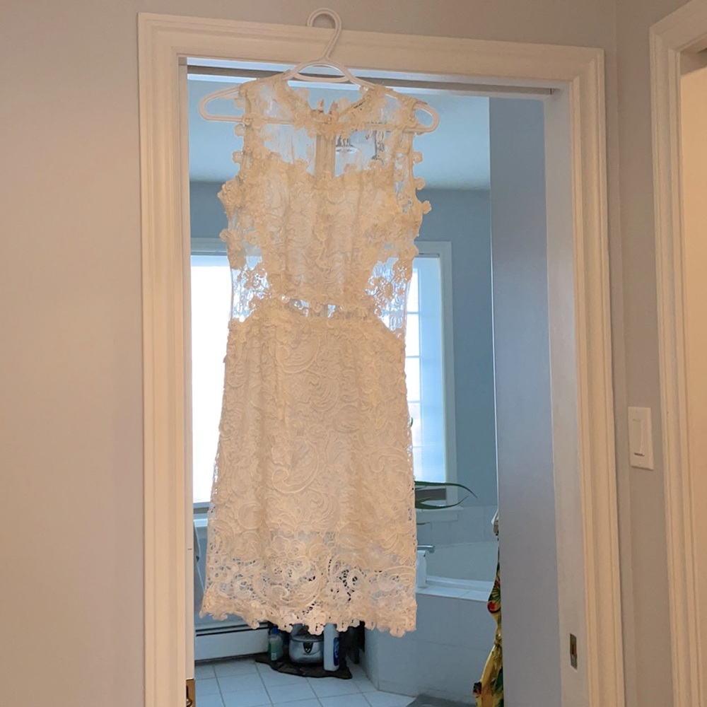 White lace dress